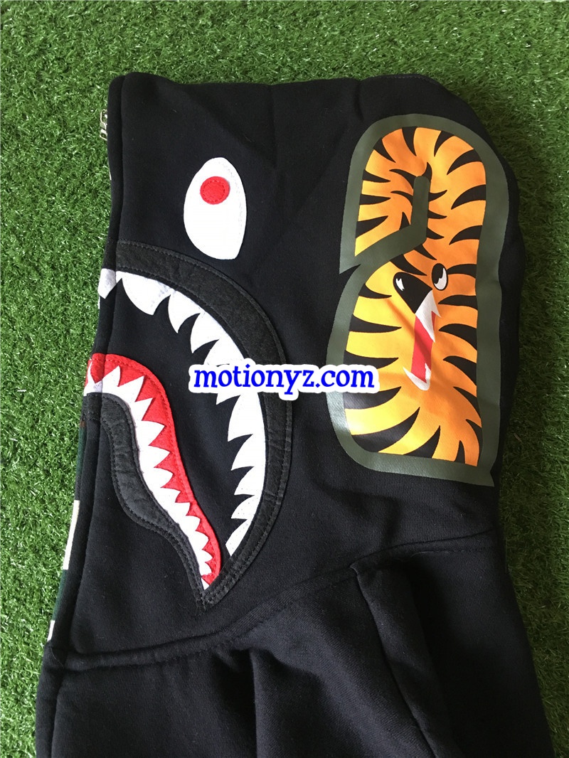 Bape Shark Hoodies Camo Black